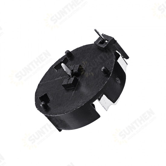 CR1220 Battery Holder In-line Button Battery Cell Sockets Case Black Plastic Housing