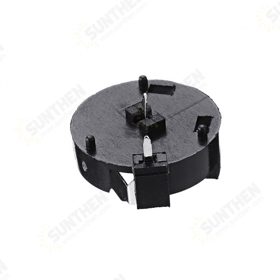 CR1220 Battery Holder In-line Button Battery Cell Sockets Case Black Plastic Housing