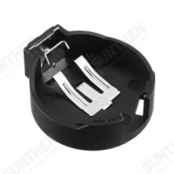 CR1220 Battery Holder In-line Button Battery Cell Sockets Case Black Plastic Housing Module CR1220 Battery Holder In-line Button Battery Cell Sockets Case Black Plastic Housing Module