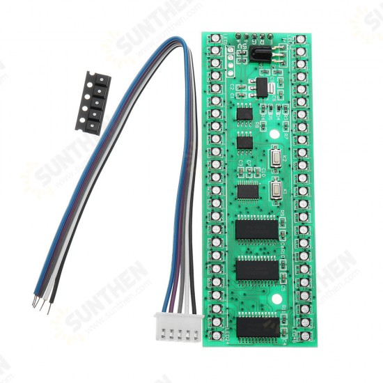 DC 5V To 6V 250mA RGB Double Channel Double 24 LED Level Indicator MCU With Adjustable Display Mode