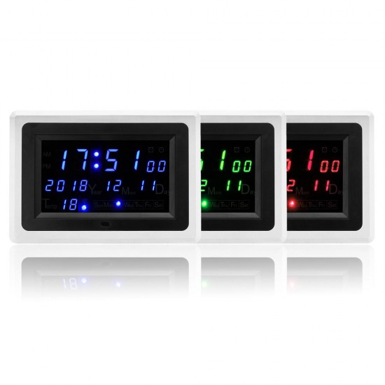 DC9-12V Electronic Calendar High Precision Clock ECL-1227 12/24 Hour C/F Switchble