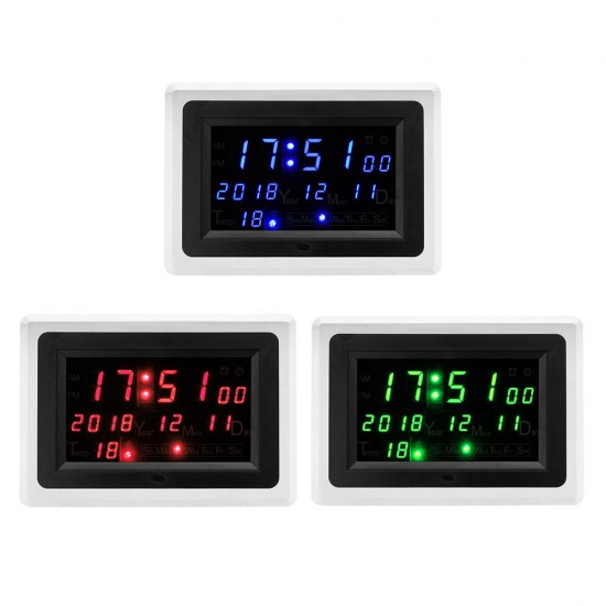 DC9-12V Electronic Calendar High Precision Clock ECL-1227 12/24 Hour C/F Switchble