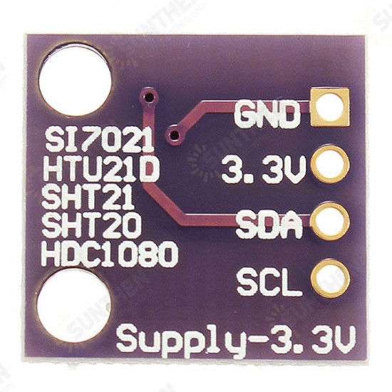 GY-213V-SI7021 Si7021 3.3V High Precision Humidity Sensor with I2C Interface for Arduino - products that work with official Arduino boards GY-213V-SI7021 Si7021 3.3V High Precision Humidity Sensor with I2C Interface for Arduino - products that work with official Arduino boards