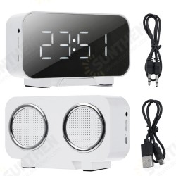 Multifunctional bluetooth 5.1 Subwoofer Speaker with Alarm Clock Mirror Clock Temperature Display Brightness Adjustable Multifunctional bluetooth 5.1 Subwoofer Speaker with Alarm Clock Mirror Clock Temperature Display Brightness Adjustable