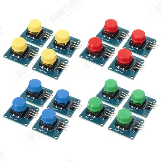 4Pcs Big Key Button Module Kit Active High Level Output for Arduino