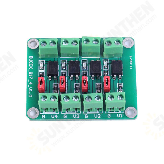 PC817 2-way/4-way Optocoupler Isolation Board Voltage Control Converter Adapter Module Drives Optical Isolation Module