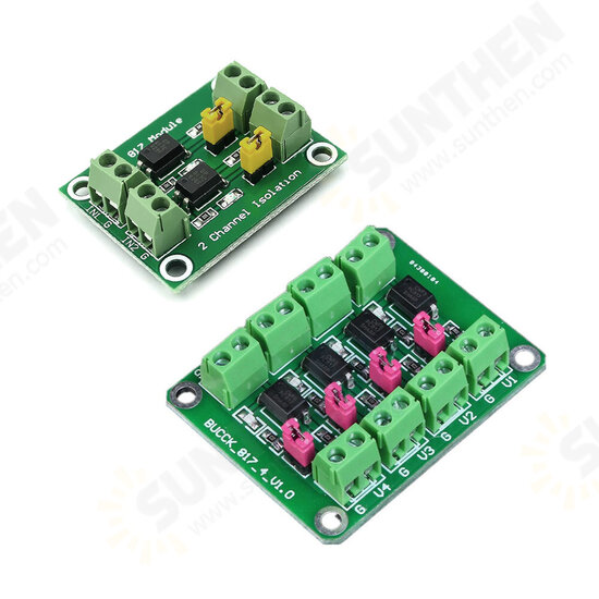 PC817 2-way/4-way Optocoupler Isolation Board Voltage Control Converter Adapter Module Drives Optical Isolation Module