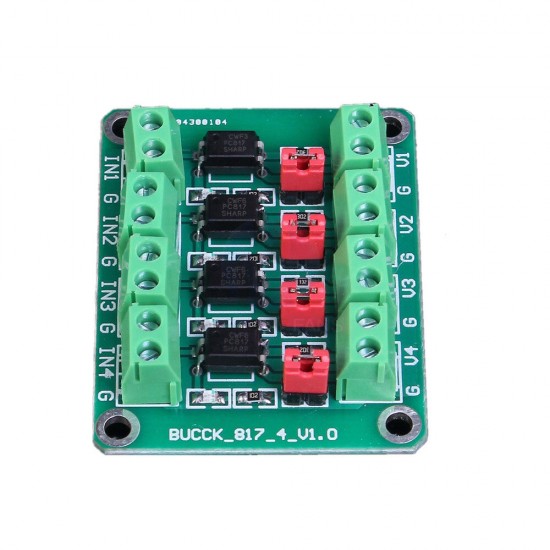 PC817 2-way/4-way Optocoupler Isolation Board Voltage Control Converter Adapter Module Drives Optical Isolation Module