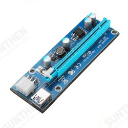 PCI Express PCI-E 1X to 16X Riser Card 6Pin PCIE USB3.0 SATA Expansion Cable for Miner Mining BTC Dedicated Adapter PCI Express PCI-E 1X to 16X Riser Card 6Pin PCIE USB3.0 SATA Expansion Cable for Miner Mining BTC Dedicated Adapter