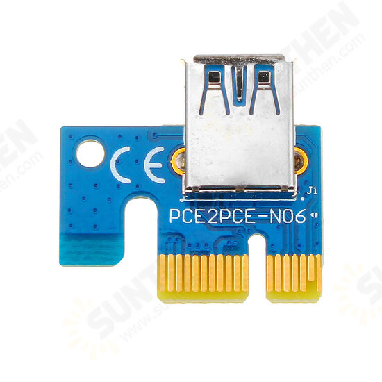 PCI Express PCI-E 1X to 16X Riser Card 6Pin PCIE USB3.0 SATA Expansion Cable for Miner Mining BTC Dedicated Adapter