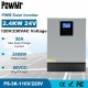 3KVA 2400W Solar Inverter 24V 110V 220V Hybr1d Inverter Pure Sine Wave Built-in 50A PWM Solar Charge Controller Battery Charger PS-3K-110V/220V