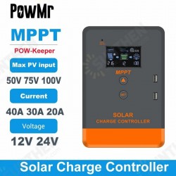 MPPT Solar Charger Controller 40A 30A 20A 12V 24V Solar Panel Controller LCD Display Various Load Control Modes MPPT Solar Charger Controller 40A 30A 20A 12V 24V Solar Panel Controller LCD Display Various Load Control Modes