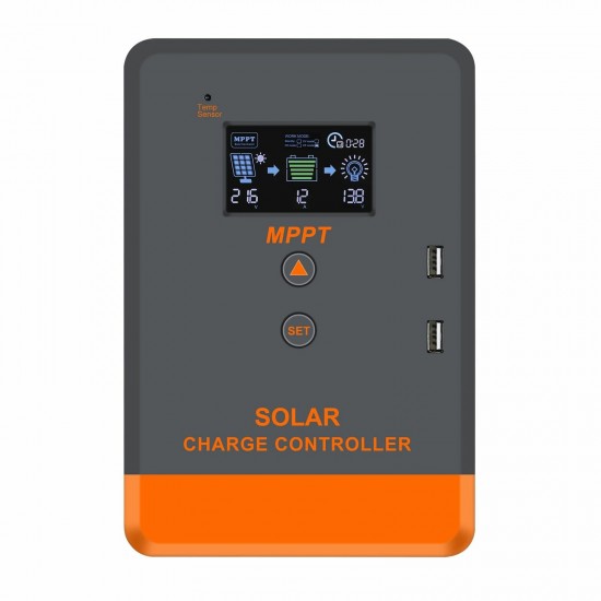 MPPT Solar Charger Controller 40A 30A 20A 12V 24V Solar Panel Controller LCD Display Various Load Control Modes