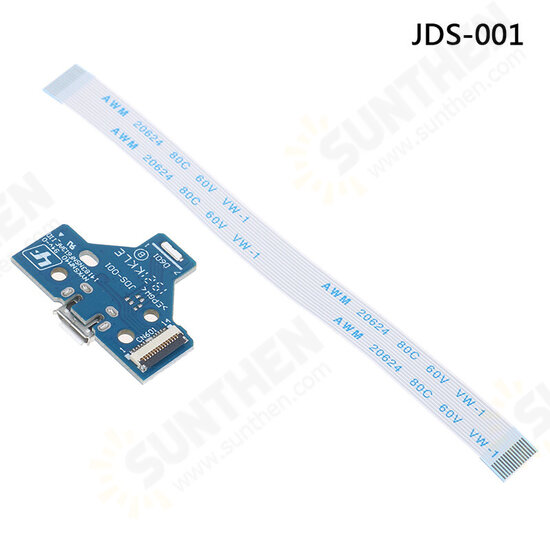 USB Charging Port Socket Circuit Board For 12Pin JDS 011 030 040 055 14Pin 001 Connector for PS4 Controller