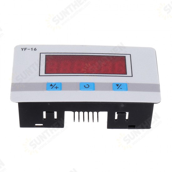 YF-16 Trigger Frequency Counter Module Accumulator 6-Bit Red Digital Tube Display PNP NPN Signal Trigger DC/AC 5V-27V