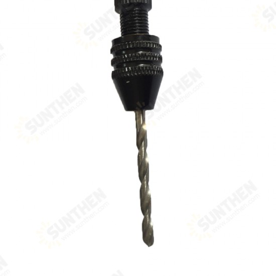 0.3-3.8mm Mini Aluminum Hand Drill with Chuck and 10pcs Twist Drill Bits Rotary Tool