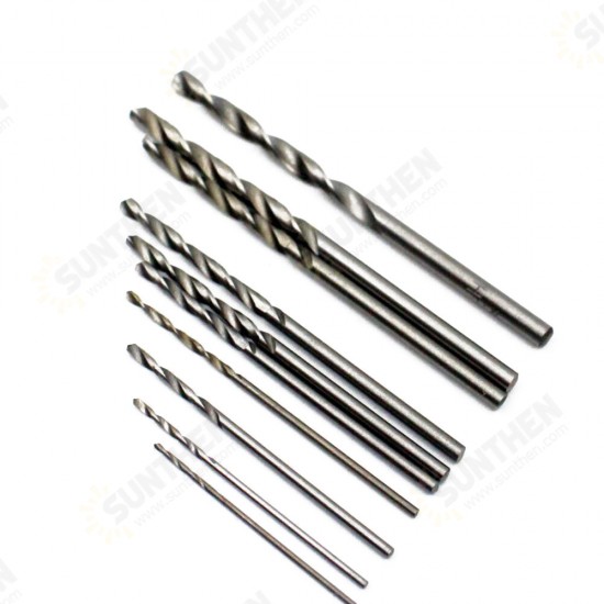 0.3-3.8mm Mini Aluminum Hand Drill with Chuck and 10pcs Twist Drill Bits Rotary Tool