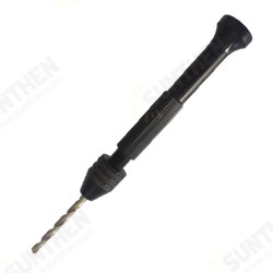 0.3-3.8mm Mini Aluminum Hand Drill with Chuck and 10pcs Twist Drill Bits Rotary Tool 0.3-3.8mm Mini Aluminum Hand Drill with Chuck and 10pcs Twist Drill Bits Rotary Tool