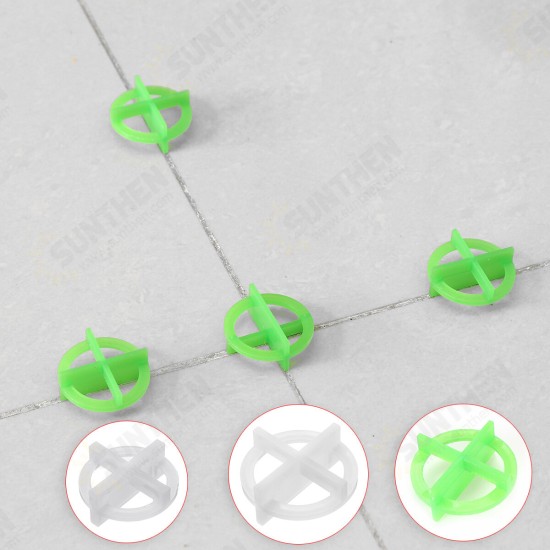 100Pcs Cross Tile Leveling System Base Spacer Recyclable Plastic Tools