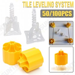 100Pcs Reusable Tile Leveling System Levelers Caps Spacers Wall Floors Tools 100Pcs Reusable Tile Leveling System Levelers Caps Spacers Wall Floors Tools