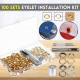 100pcs/Set 10mm Eyelet with Washer Installation Tools Leather Rivet Buckle Deco