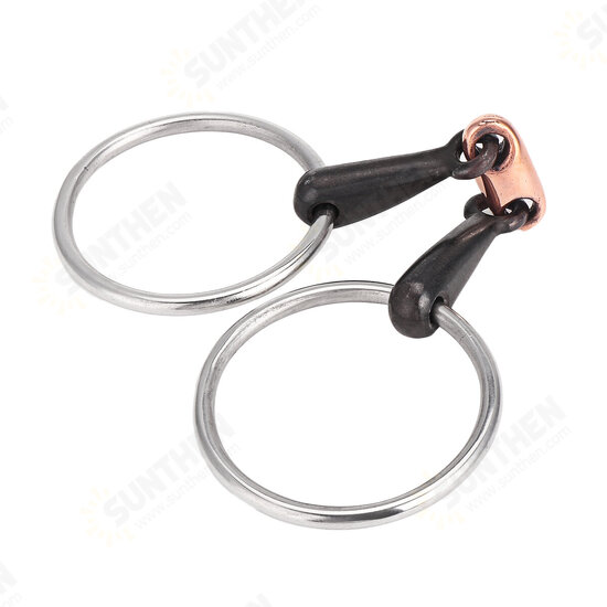 105/115/125mm Stainless Steel Horse Mouth Ring Jointed Bit Equestrian Snaffle