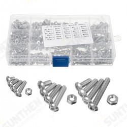 1080PCS/500PCS Stainless Steel Screw Socket Nut Round Head M2 M3 M4 M5 Kit Set 1080PCS/500PCS Stainless Steel Screw Socket Nut Round Head M2 M3 M4 M5 Kit Set