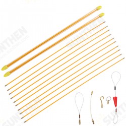 10Pcs 6mm 1M Fiberglass Wire Cable Puller Rod Electrician Push Puller Duct Fish Tape 10Pcs 6mm 1M Fiberglass Wire Cable Puller Rod Electrician Push Puller Duct Fish Tape