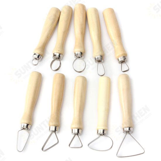 10Pcs Wax Clay Soap Carvers Clay Sculpture Pottery Tools Set Modelling Carving Tool