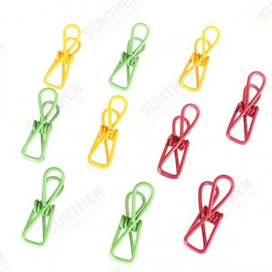 10pcs Metal Clothes Peg Laundry Washing Line Hanger Paper Photos Clip