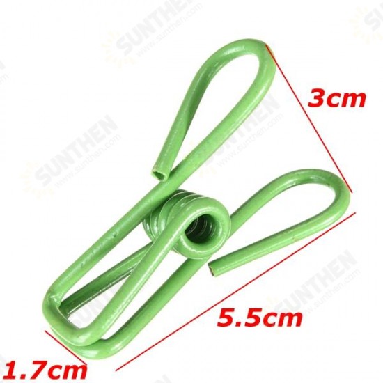 10pcs Metal Clothes Peg Laundry Washing Line Hanger Paper Photos Clip