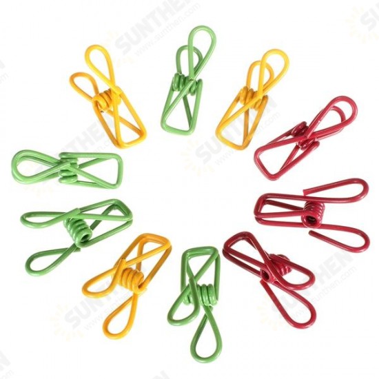 10pcs Metal Clothes Peg Laundry Washing Line Hanger Paper Photos Clip