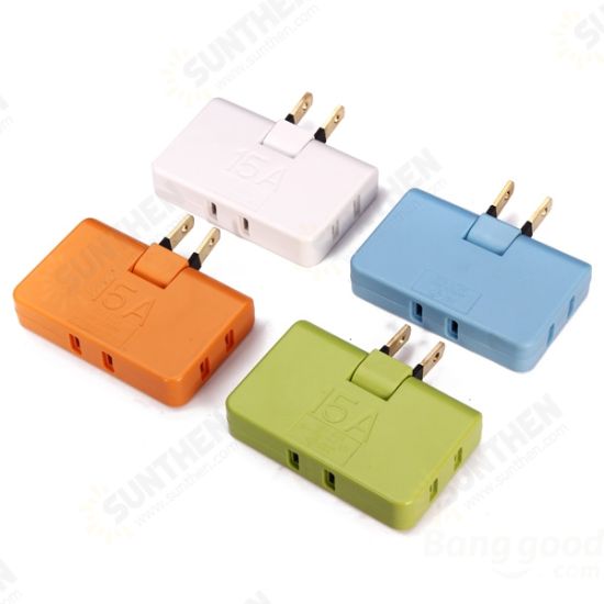 110-250V 180 Degree Rotatable Plug Adapter Travel Power 3 Supply Hub