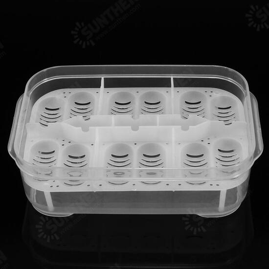 12 Reptiles Eggs Incubator Tray Gecko Snake Bird Amphibians Hatching Case Breeding Tools Box