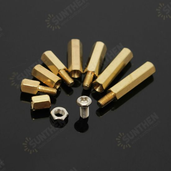 120pcs M3 Male Female Brass Hex Column Standoff Support Spacer Pillar M3 Screw Nut For PCB Board