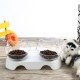 15 Degree Tilt Non-Slip Cat Elevated Bowls Pet Double Bowl for Feeding Container