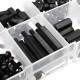 180pcs M3 Nylon Black M-F Hex Spacers Screw Nut Assortment Kit