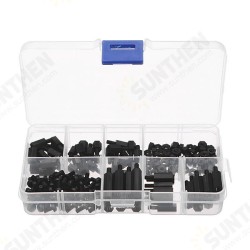 180pcs M3 Nylon Black M-F Hex Spacers Screw Nut Assortment Kit 180pcs M3 Nylon Black M-F Hex Spacers Screw Nut Assortment Kit