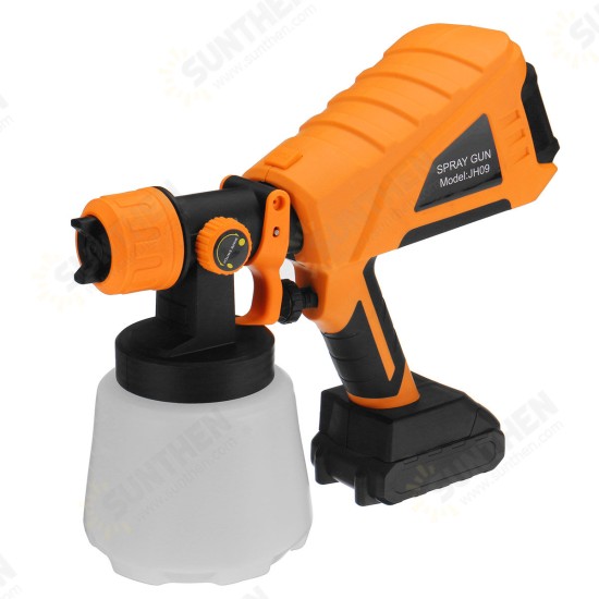 18V 1000ML High Power Electric Spray Gun Household Spray Paint with Li-ion Battery Regulation Sprayer