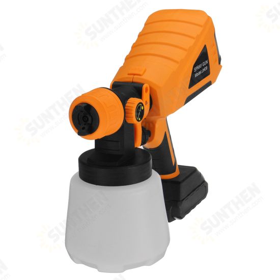 18V 1000ML High Power Electric Spray Gun Household Spray Paint with Li-ion Battery Regulation Sprayer