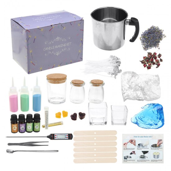 1PCS DIY Candle Material Kit Aromatherapy Jelly Candle Parent-child Romantic Christmas Diy Candle Handmade Set