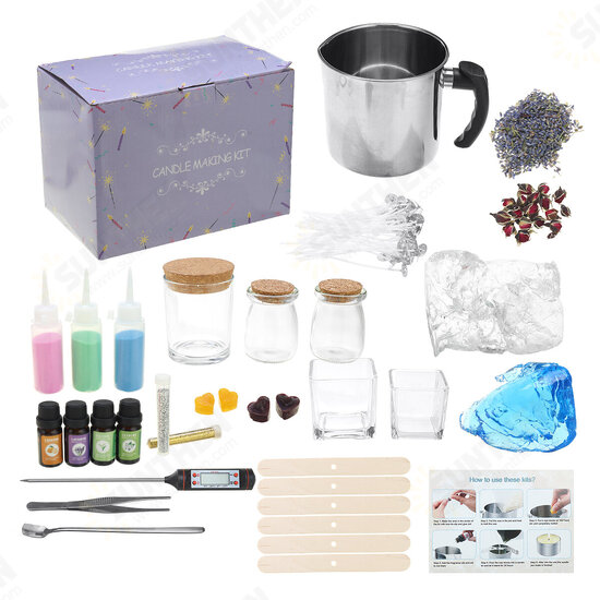 1PCS DIY Candle Material Kit Aromatherapy Jelly Candle Parent-child Romantic Christmas Diy Candle Handmade Set