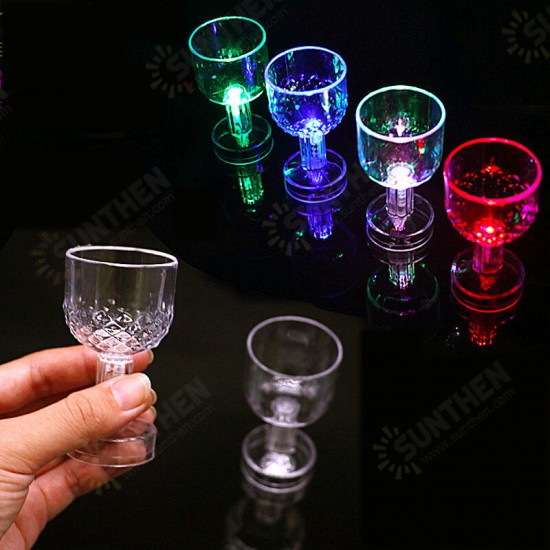 1PCS LED Light-up Cups 50ML Flashing Glow Glass Mugs For Home Party Wedding Decor