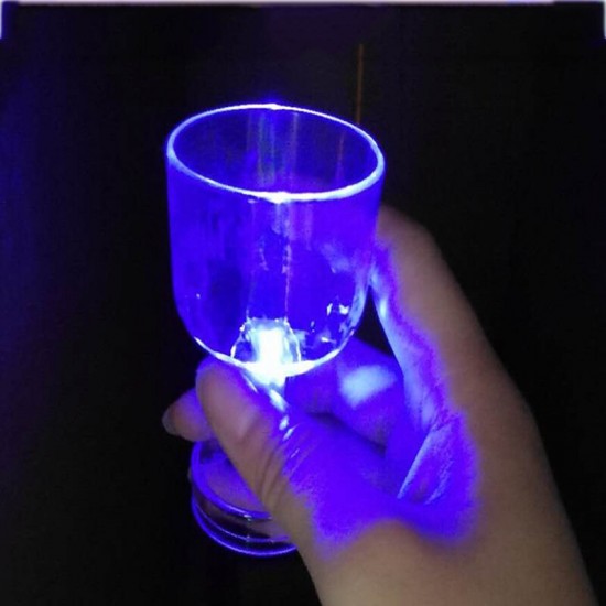 1PCS LED Light-up Cups 50ML Flashing Glow Glass Mugs For Home Party Wedding Decor
