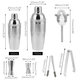 22Pcs Cocktail Shakers Stainless Steel Barware Bar Bartender Tool 550/750ml