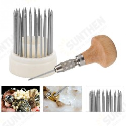 23-Piece Bead Tool Diamond Bead Tool Diamond Stone Inlay Set With Wooden Handle Jewelry Maker Jewelry Making Tool Graver Jeweler 23-Piece Bead Tool Diamond Bead Tool Diamond Stone Inlay Set With Wooden Handle Jewelry Maker Jewelry Making Tool Graver Jeweler
