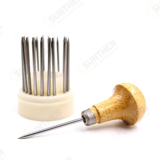 23-Piece Bead Tool Diamond Bead Tool Diamond Stone Inlay Set With Wooden Handle Jewelry Maker Jewelry Making Tool Graver Jeweler