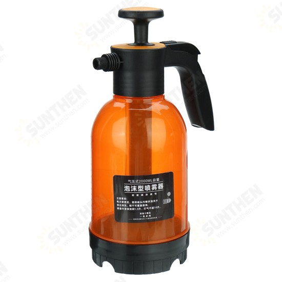 2L Hand Pump Foam Sprayer with 3 Types of Nozzle Hand Pneumatic Foam Snow Foam Car Wash Spray Bottle Car Window Cleaning