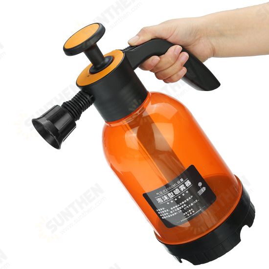 2L Hand Pump Foam Sprayer with 3 Types of Nozzle Hand Pneumatic Foam Snow Foam Car Wash Spray Bottle Car Window Cleaning