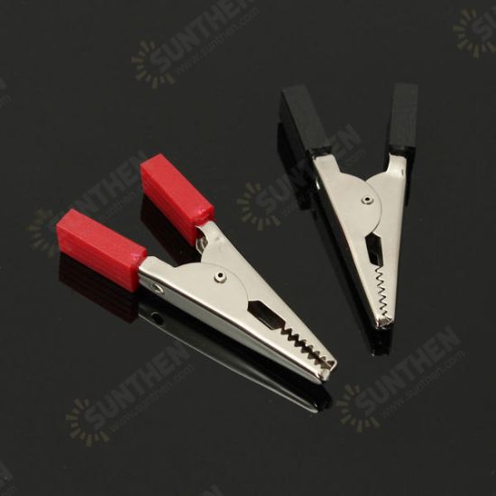 2pcs 5cm Crocodile Car Caravan Van Battery Test Lead Clips Red + Black 2pcs 5cm Crocodile Car Caravan Van Battery Test Lead Clips Red + Black